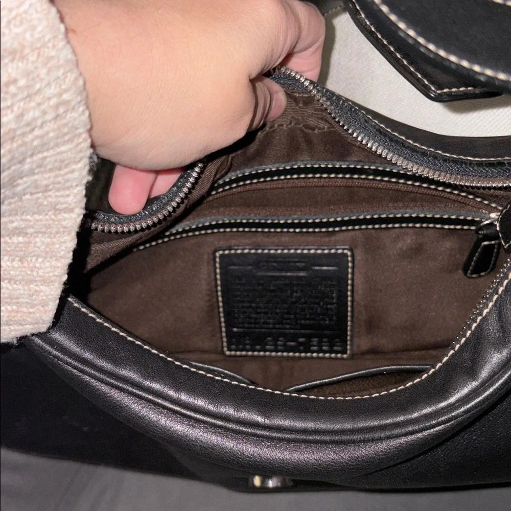 Coach black leather hobo bag - Picture 8 of 9